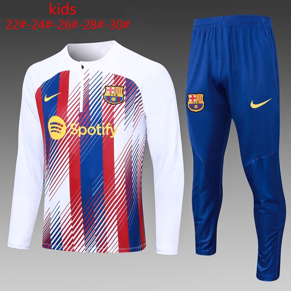 Kinder Sweatshirts Barcelona 2024 Weiß Blau